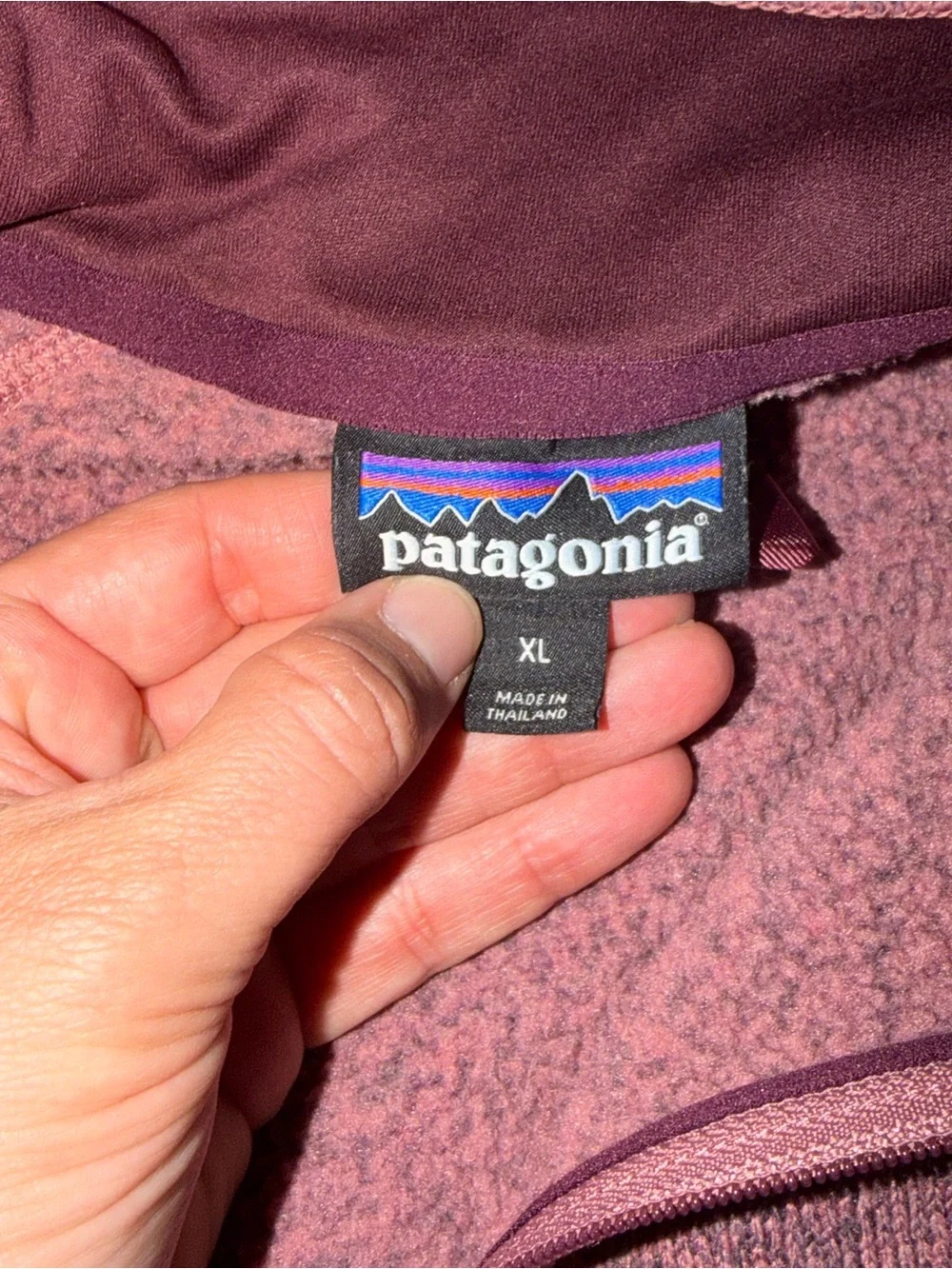 Patagonia Fleece Quarter-Zip Pullover - Mauve/Purple